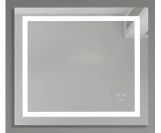 Veidrodis 45627 LED išmanus su funkcija nuo rasojimo, laikrodžiu ir termometru