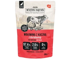 Šunų Maistas - WIEJSKA ZAGRODA Jautiena su Antiena Drėgnas Maistas 500g Be Grūdų