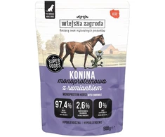 Šunų Maistas - WIEJSKA ZAGRODA Monoproteininis Arklių Mėsa Drėgnas 500g