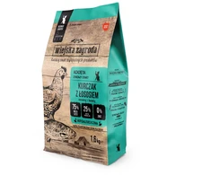 Kačių Maistas - WIEJSKA ZAGRODA Vištiena su Lašiša Sausas Maistas 1.6kg