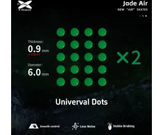 X-raypad Jade Air DIY Skates Universal Dots Žalias 40 vnt. (⌀6.0 x 0.9 mm) (Žali) Pakaitiniai Pelė Feet