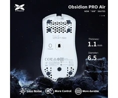 X-Raypad Obsidian Pro Air Skates Universal Dots Pilkas 40 vnt. (⌀6.5 x 1.1 mm) (Pilki) Pakaitiniai Pelė Feet
