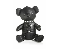 XR Brands Gimp Bear Juodas - Vegan Leather Decorative Plush Model