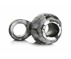 XR Brands Night Prowler Silicone Support Ring with Ball Stretcher, Gray