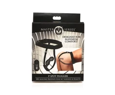 XR Brands P-Spot Plugger Silicone Prostate Plug with Harness &amp; Remote