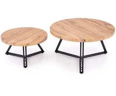 ANGER set of two, top - auksinis oak, legs - juodas