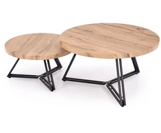 ANGER set of two, top - auksinis oak, legs - juodas