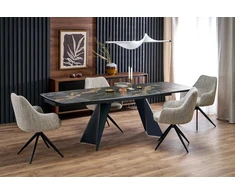 ARMANI extension table, juodas marble / juodas