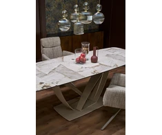 BENJAMIN extension table, beige / cashmere