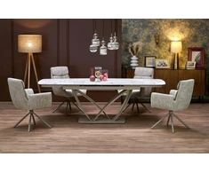 BENJAMIN extension table, beige / cashmere