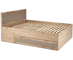 BORNEO LOZ-160 lova, ąžuolo artisan / juoda