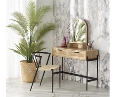 CARMEN console table, natural / juodas