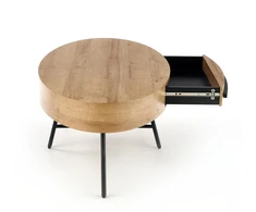 CAROLINA c.table, golden oak / juodas