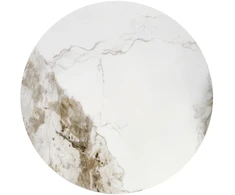 CECILIA coffee table, marble / pilkas / auksinis