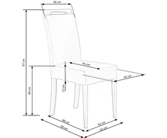CLARION chair, color: juodas / MONOLITH 85