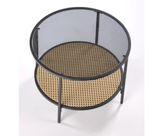 DAKOTA coffee table, smoked / natural