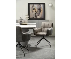 DANCAN extension table, baltas marble / pilkas / l. pilkas / juodas