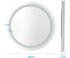 DOVER 80 bathroom wall mirror, sidabrinis