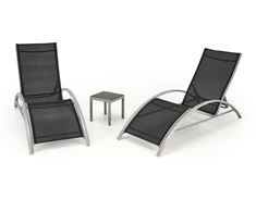 EMBOLO set of 2 sunbeds + table