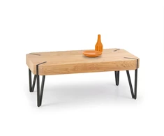 EMILY c.table, color: golden oak / juodas