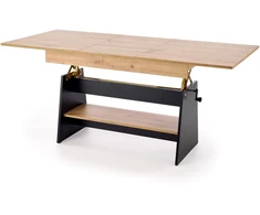 ERIKA lifting coffee table, color: artisan oak / juodas