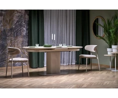 FALONE extension table, color: travertine / cashmere