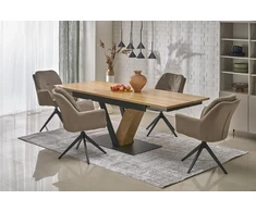 FANIS extension table, natural / juodas