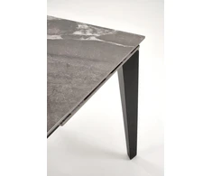 FELIX extension table, pilkas marble / juodas