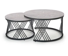 FLAMINGO set of 2 coffee tables, pilkas marble