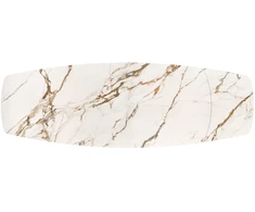 FLAVOR extension table, baltas marble / walnut