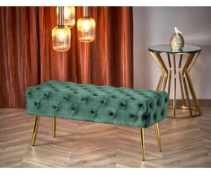 Fotelis ATHENA bench color: dark žalias / auksinis