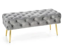 Fotelis ATHENA bench color: pilkas / auksinis