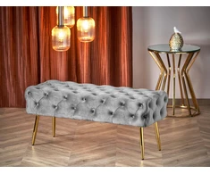 Fotelis ATHENA bench color: pilkas / auksinis