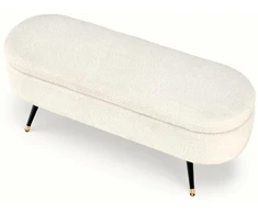 Fotelis AVEIRO bench with storage funstion, creamy