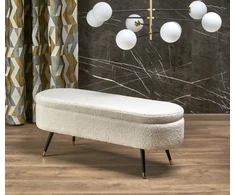 Fotelis AVEIRO bench with storage funstion, creamy