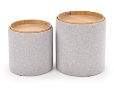 Fotelis AVIKO set of two color: light pilkas