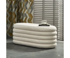 Fotelis BLISS bench with storage function, creamy