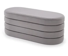 Fotelis CALPI bench with storage function, pilkas