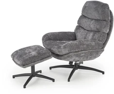 Fotelis DARIO leisure chair, with stool pilkas