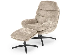 Fotelis DARIO leisure chair, with stool, beige