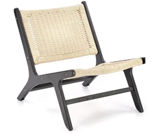 Fotelis FODEN leisure chair, juodas / natural