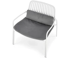 Fotelis MELBY leisure chair, baltas / pilkas