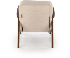 Fotelis MILANO 1S, leisure chair, beige CASTEL#15 / dark walnut
