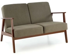 Fotelis MILANO 2S sofa, alyvuogių spalvos CASTEL#39 / tamsus riešutas