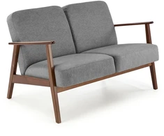 Fotelis MILANO 2S sofa, pilka CASTEL#93 / tamsus riešutas