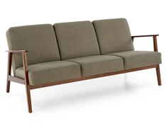 Fotelis MILANO 3S sofa, alyvuogių spalvos CASTEL#39 / tamsus riešutas