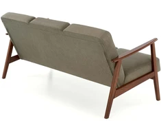 Fotelis MILANO 3S sofa, alyvuogių spalvos CASTEL#39 / tamsus riešutas