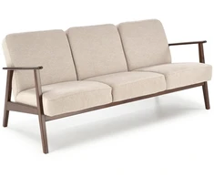 Fotelis MILANO 3S sofa, beige CASTEL#15 / dark walnut