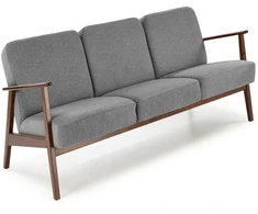 Fotelis MILANO 3S sofa, pilka CASTEL#93 / tamsus riešutas