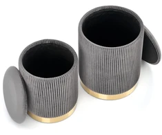 Fotelis MONTY set of two stools: color: pilkas